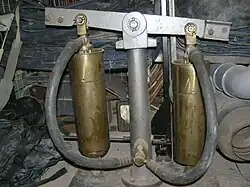 Two cylinder lever diver's pump made by "Drägerwerk AG" (Germany)