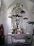 Crucifix on top of the holy stairs