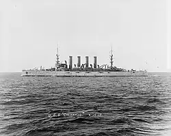 An image of USS Colorado in Hampden Roads