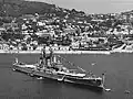 Des Moines at anchor off Villefranche, in July 1959