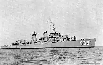 USS Tingey (DD-539) in the 1950s