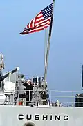 USS Cushing's aft on 25 October 2002
