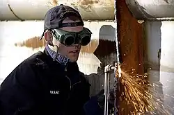 Goggles used in oxy-fuel welding and cutting known as blowtorching goggles