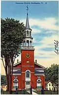 Vintage postcard of the church, circa 1930–1945