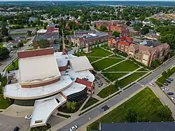Aerial view of the campus