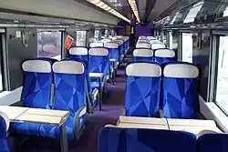 Second-class interior of Fyra