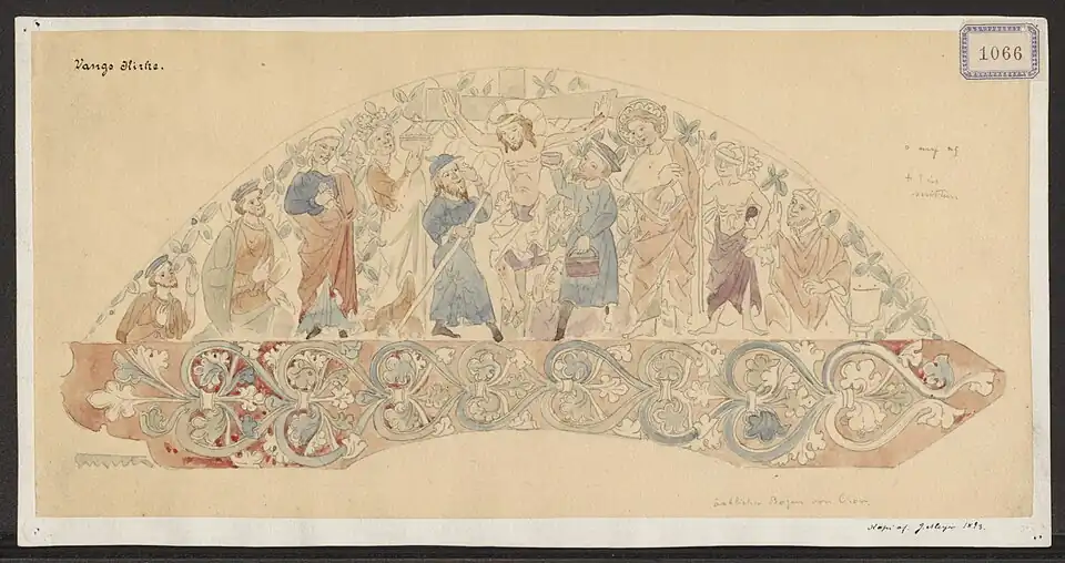 Painted decorations in the choir arch