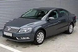 Facelifted Volkswagen Passat B7 Sedan (front)
