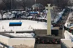 Crowds watching the military parade in Tallinn (24 February 2011)