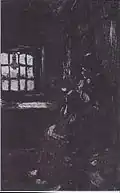 Peasant Woman Darning Stockings (b/w copy of a very dark painting), 1885, Private collection (F157)