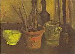Still Life with Paintbrushes in a Pot, 1884, Private collection (F60)