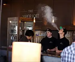 Interior view of a vape shop in Orange, California, United States.