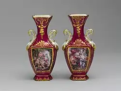 Rococo vase; circa 1761; soft paste porcelain; height: 24.1&nbsp;cm; Metropolitan Museum of Art