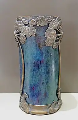 Vase, c. 1900, with silver-gilt mounts