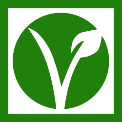 A vegan symbol