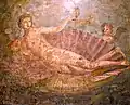 Venus and Eros. Wall painting from Pompeii.
