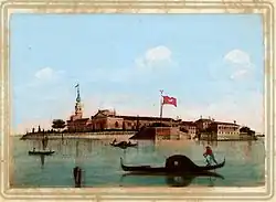 19th century postcard of San Lazzaro degli Armeni