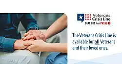 A graphic created by VA to spread awareness of the Veterans Crisis Line.