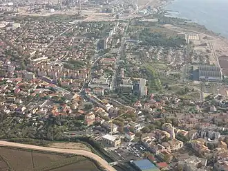 An aerial view of Berre-l'Étang