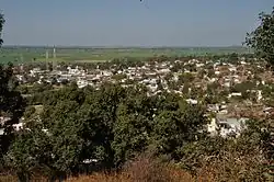 Sanchi town from the Sanchi hill, MP