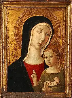 Virgin and Child (c.1465–70), Tempera and gold on panel, 16 1/16 x 11 3/4 in. (40.8 x 29.8 cm) Clark Art Institute
