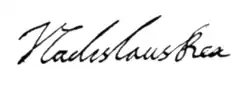 Władysław IV Vasa's signature