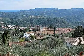 A view of the village of Le Tignet from a property on the path of Léouvière