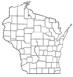 Location of Jacobs, Wisconsin