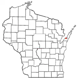 Location of Nasewaupee, Wisconsin