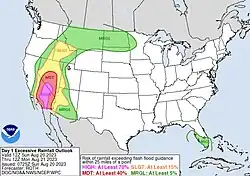 The Weather Prediction Center's map of the flood risk