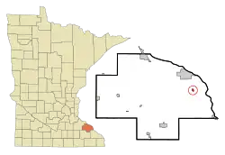 Location of Kellogg, Minnesota