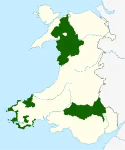 Wales National Parks map