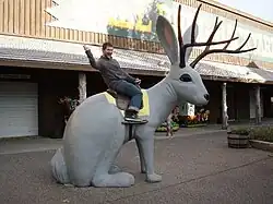 Wall Drug Jackalope, man for size reference