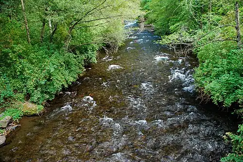 Walla Walla River in the Blue Mountains of northeastern Oregon