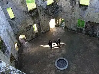 Hexagonal central courtyard & well taken from the 2nd floor