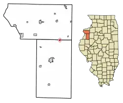 Location in Warren County, Illinois