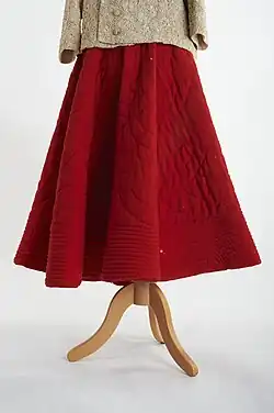 Red Flannel Wool, Quilted skirt