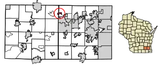 Location of Lac La Belle in Waukesha County, Wisconsin.