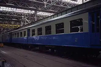 Preserved trailer during restoration.