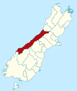Westland district in the South Island