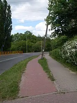 A cycle lane in Pilchowo