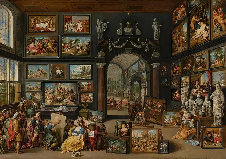 The Gallery of Cornelis van der Geest, by Haecht, shows this painting on the right wall.