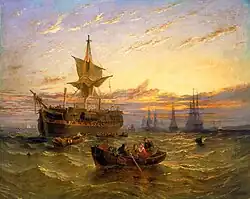 Indiamen in the Thames