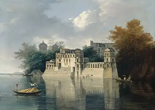 The Ghauts at Benares by William Hodges