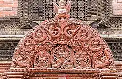 Tympanum of Kumari-ghar at Basantapur Durbar Square, Kathmandu