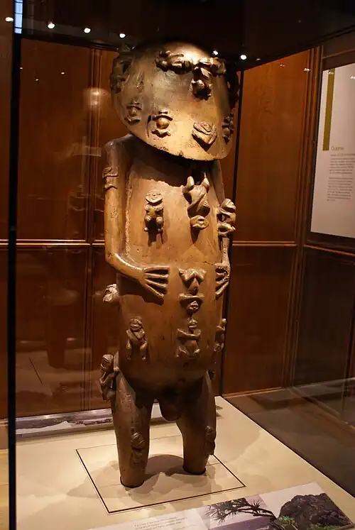 Statue of A'a from Rurutu; probably 18th century; wood; height: 117&nbsp;cm; British Museum[111]