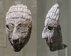 Depiction of king Den. Composite statue found within Tomb T at Umm el-Qa'ab.[12]