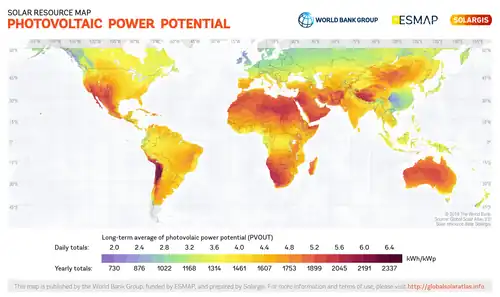 Image 17Map of solar resources from World bank (from Solar power)