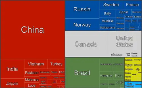 Image 60Hydro generation by country, 2021 (from Hydroelectricity)