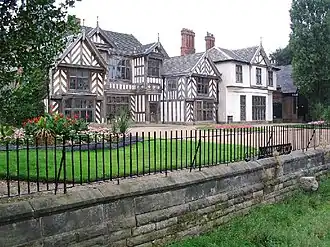 A 16th-century medieval timber-framed historic house